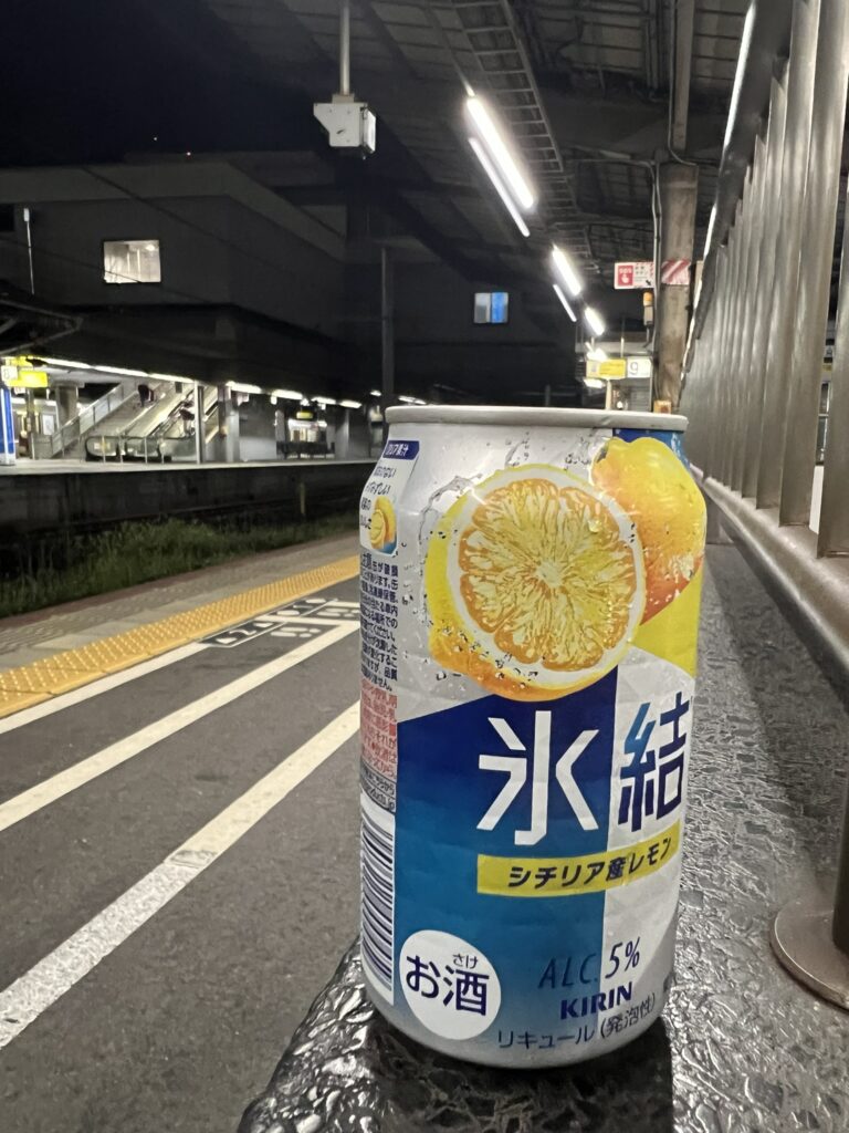 ローカル線の最終電車とホームでのひととき